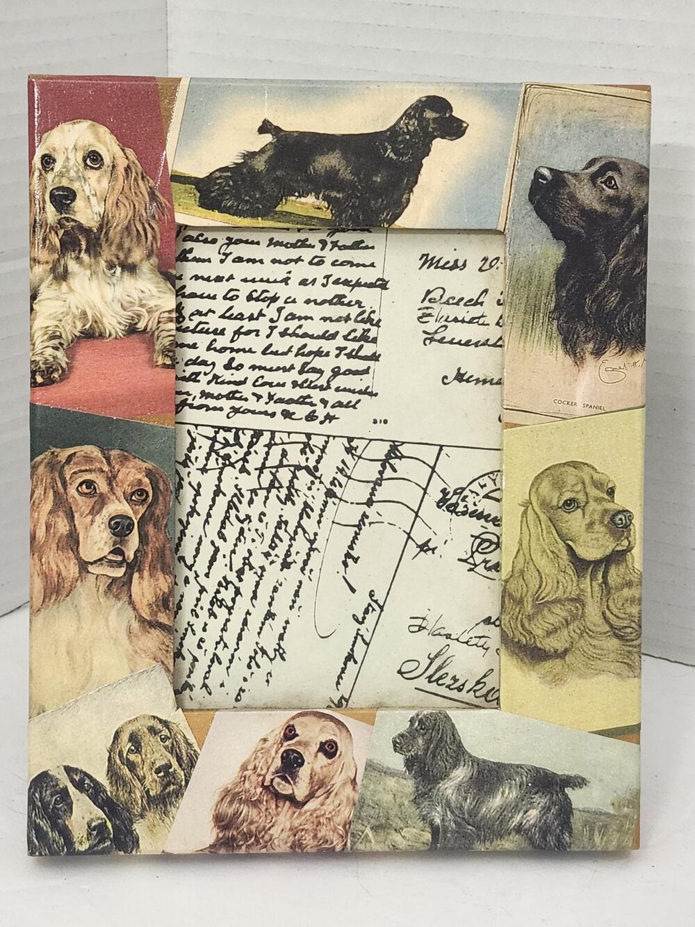 Cocker Spaniel Dog Photo Frame Signed Blankety Blank Designs Stephanie Blank